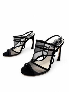 Christian Dior Mesh Strappy Sandal Heels Womens Size EU 36.5
